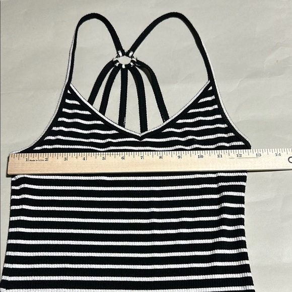 Aéropostale Black & White Striped Ribbed Knit Mini Dress – Size S - Picture 2 of 8